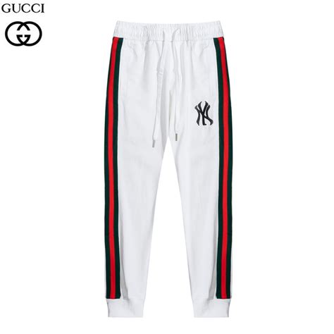 gucci white sweatpants w zipper pocket|Gucci Sweatpants for Men .